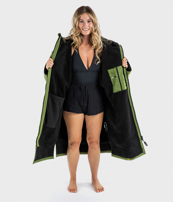 Dryrobe Advanced Long Sleeve Dark Green Black