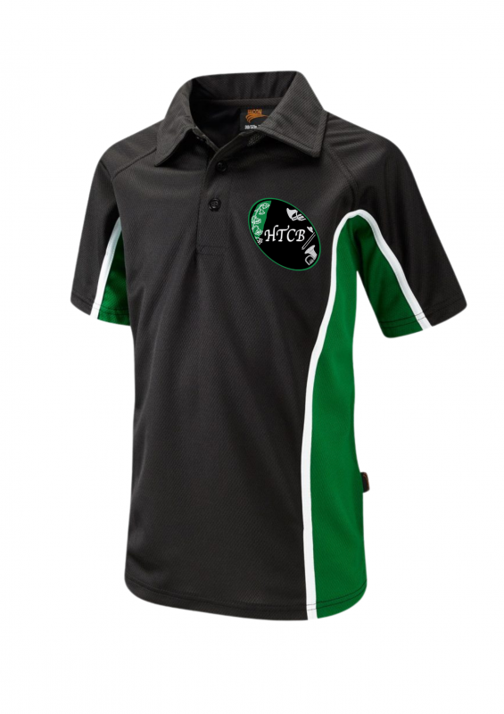 Helston Town Band Bk/gr polo